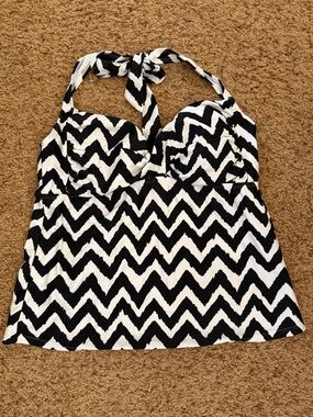 Catalina Black & White Chevron Swim Camisole